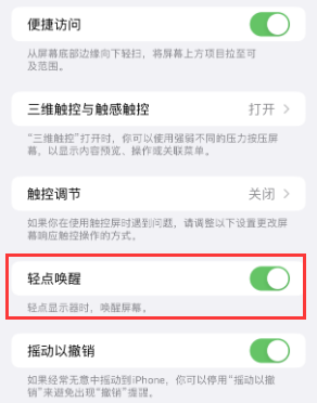 桑植苹果授权维修站分享iPhone轻点无法唤醒怎么办 