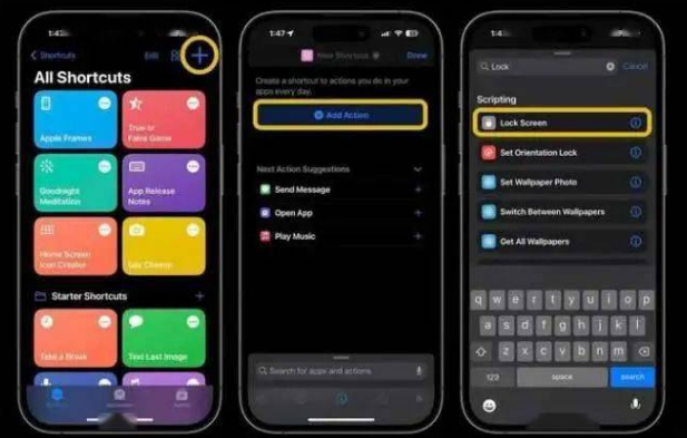 桑植苹果14锁屏维修店分享iPhone14升级iOS16.4后如何创建锁屏快捷方式 